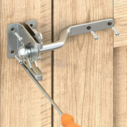 Carbon Steel Automatic Door Lock Guardrail Bolt Lock With Screws For Home Outdoor Fence Hardware Frontier General Hardware
