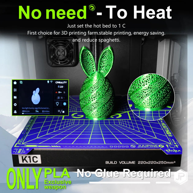 JUUPINE GECO Cold Plate For Creality K2 Plus Build Plate Dual Sided No Heat Strong Adhesion For PLA Frontier General Hardware