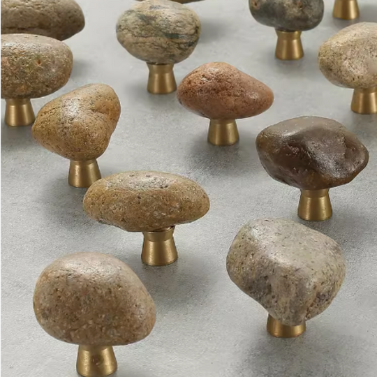 Natural Stone Furniture Handles Rock Door Pulls Drawer Knobs for Decoration Hardware Frontier General Hardware
