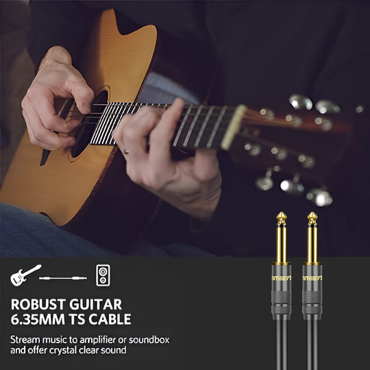 1/4 Inch Straight Instrument Cable 6.35mm to 6.35mm Mono Guitar Bass Keyboard Amplifier Professional Audio Frontier General Hardware