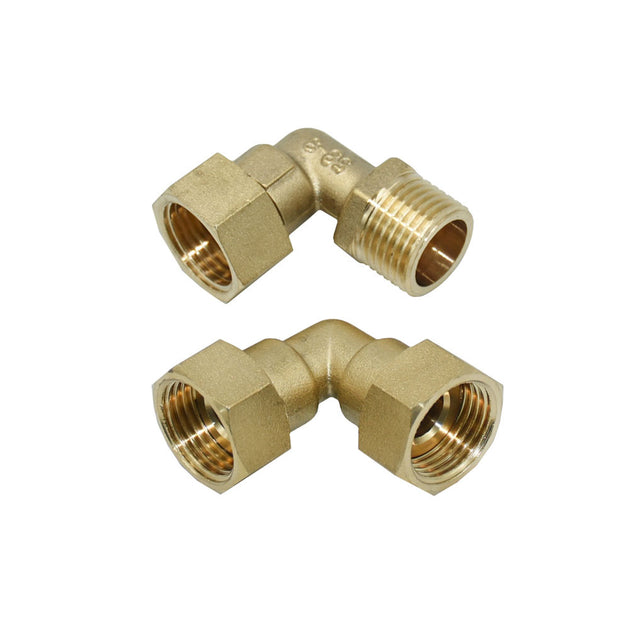 Brass G1/2 To G3/4 Threaded Elbow Connector 90 Degree Copper Plumbing Fittings Male Female Water Pipe Frontier General Hardware