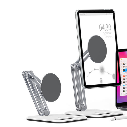 Artpowers Aluminum Magnetic Tablet Holder Stand For Desk Adjustable Clip iPad Pro Samsung Huawei Xiaomi Apple Tablet Frontier General Hardware