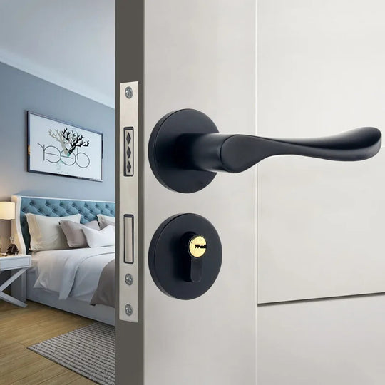 Universal Magnetic Absorption Door Lock For Silent Indoor Split Bedroom Doors With Wooden Door Handle Lock Set Frontier General Hardware