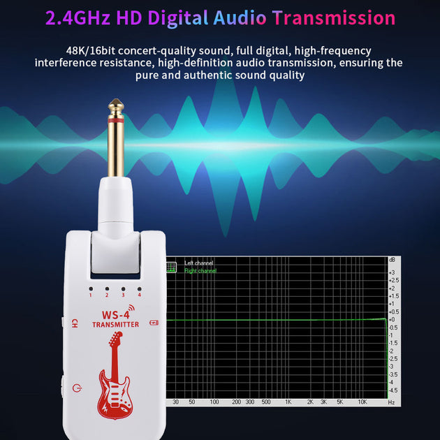 2.4G Wireless Guitar System Transmitter Receiver Set For Electric Guitar And Bass With Real Time 48K 16Bit Transmission Frontier General Hardware