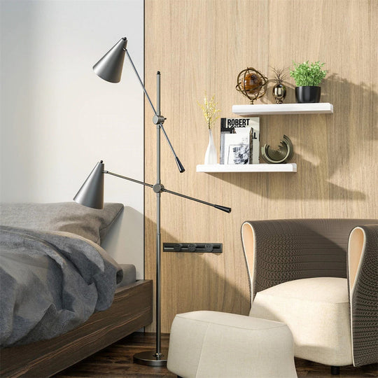 Modern Floating Shelves Set of 2 Wall Mounted Rustic Wooden Picture Ledge Shelves for Living Room and Kitchen Frontier General Hardware