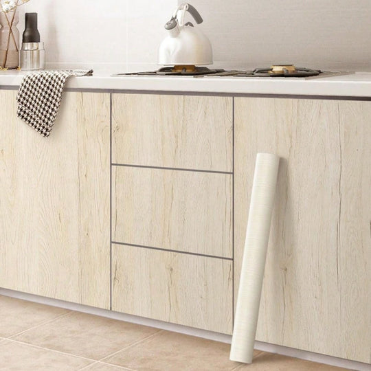 Wood Grain PVC Self Adhesive Waterproof For Wardrobe Cupboard And Furniture 0.4m Wide 1 2 3 5m Long Frontier General Hardware