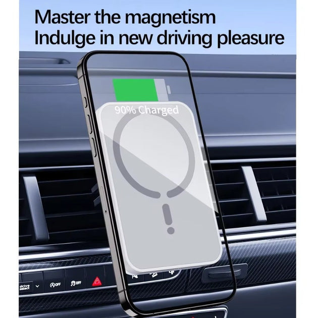 100W Magnetic Wireless Car Charger Air Outlet Phone Holder for iPhone 16 15 14 13 12 Pro Max Fast Wireless Car Charging Station Frontier General Hardware