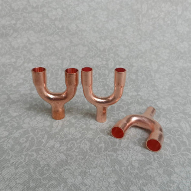 Copper End Feed Y Shaped 3 Way Reducer Solder Fitting For Air Conditioner With One Quarter Inch To Forty Two Millimeters Frontier General Hardware