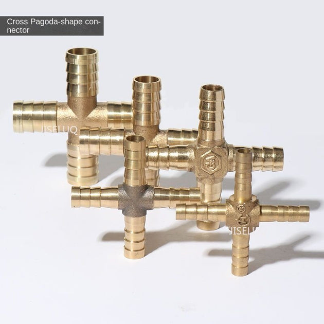 Tee T Type 3 Three Way Brass Pipe Fitting Connector Adapter 4mm 5mm 6mm 8mm 10mm 12mm 16mm 19mm Hose Barb Frontier General Hardware