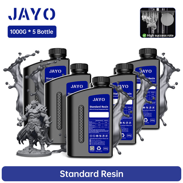 JAYO 5KG Standard plus / Toughness / PA Like/ ABS Like Photopolymer Resin for LCD 3D Printing Material Quick Curing Resin Liquid Frontier General Hardware