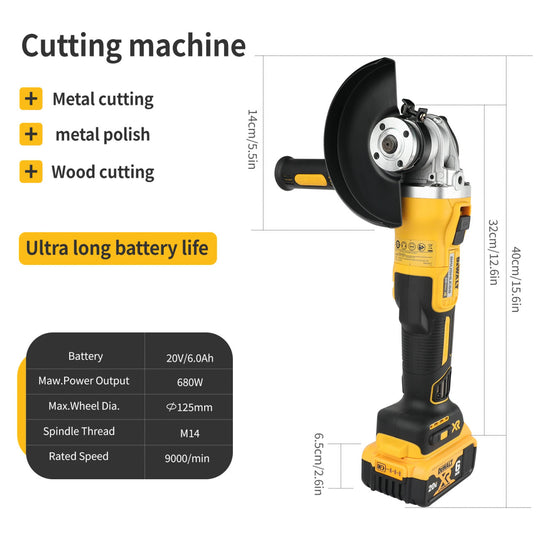 DEWALT DCG405NT 125mm Flat Head Cordless Angle Grinder Bare Tool Brushless Motor No Battery Included Frontier General Hardware