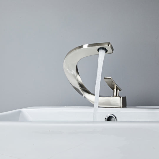 Brass Hot And Cold Wash Basin Faucet Black Modern Minimalist Creative One Hole Installation With Hoses PP12085 Frontier General Hardware