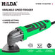 HILDA Variable Speed Multifunctional Swing Tool Power Tools 3 ° Oscillating Tool Electric Trimmer With Bag And Blades 6-speed