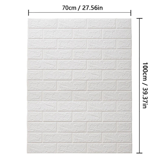 3D Self Adhesive Brick Wall Wallpaper Waterproof Roll 70 Cm Wide 1 5 10 M For Living Room Bedroom Children Room Decor Frontier General Hardware