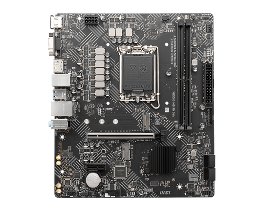 MSI PRO H610M DDR4 Motherboard LGA1700 Micro ATX Supports 12th 13th Gen Intel CPUs M2 SATA Frontier General Hardware