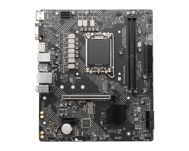 MSI PRO H610M DDR4 Motherboard LGA1700 Micro ATX Supports 12th 13th Gen Intel CPUs M2 SATA Frontier General Hardware