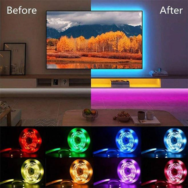 Bluetooth LED Strip Lights SMD 5050 RGB With App And Remote Control Flexible Ribbon TV Backlights Game Room Frontier General Hardware