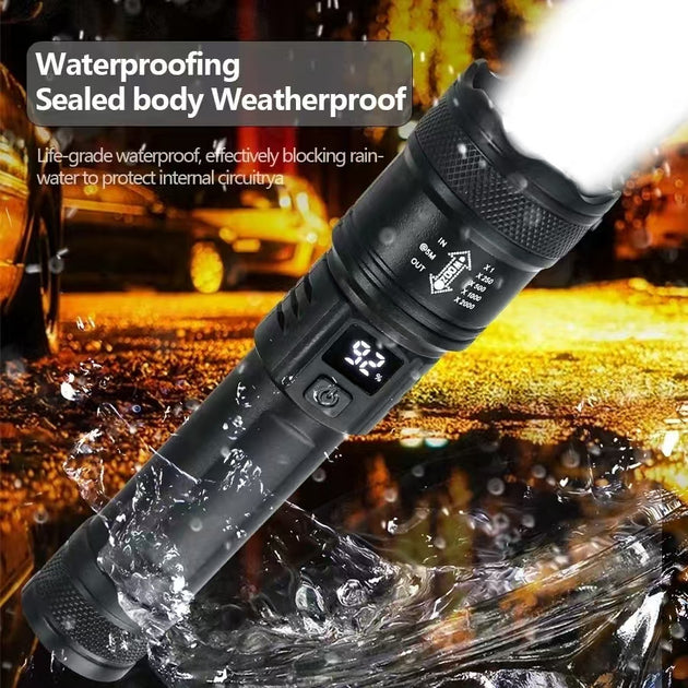 High Power Led Flashlight Self Defense Tools Usb Rechargeable Flashlight Self-defense Supplies Products Tactical Personal Strong Frontier General Hardware