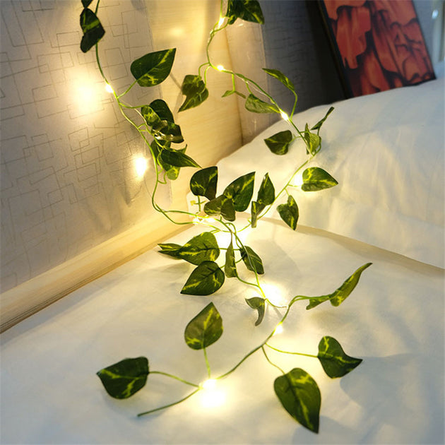 Flower Green Leaf String Lights Ivy Vine Fairy Lights For Wedding Party Decor Christmas Home Decoration Length 2M To 10M Frontier General Hardware