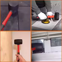 Double-sided Rubber Hammer with Insulated Hand Tools and Non-slip Handles
