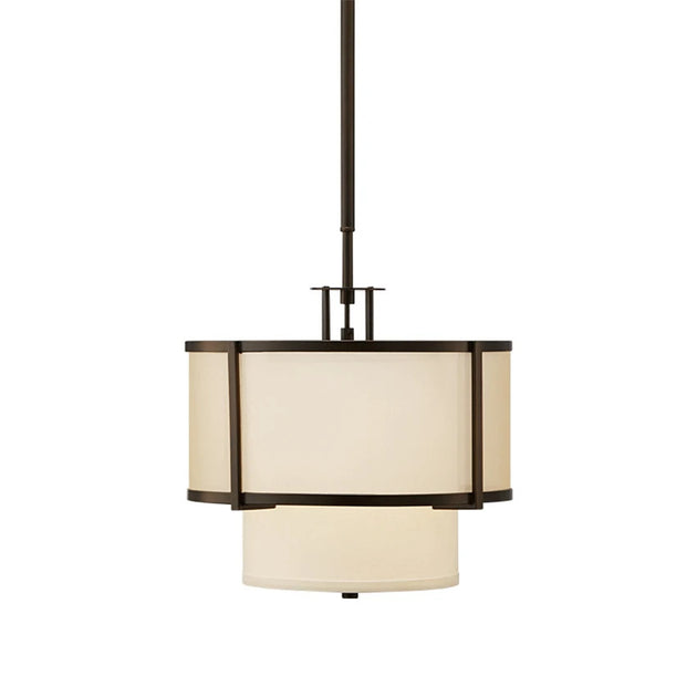 Double Layer Fabric Pendant Lights Art Lighting LED For Living Room Bedroom Study Home Decoration Modern Pendant Lamps Frontier General Hardware