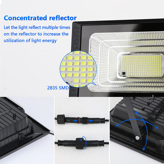 Outdoor Solar Lamps LED Lights Garden Lighting Floodlight IP67 Waterproof Stairs Wall Solar Light Dimming remote Control 3 model Frontier General Hardware