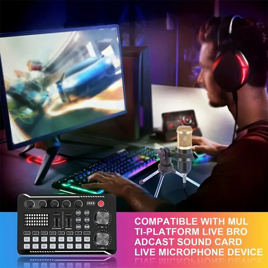 F998 Sound Card Kit Card Professional Bluetooth-Compatible Studio Record For Phone PC Audio Mixing Console Amplifier Live Mixer Frontier General Hardware