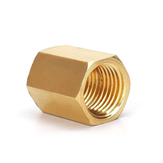 Brass BSP Female Thread Hex Coupling Connector For 1/8 To 3/4 Inch Thread, Pipe Fitting Hose Adapter For Water Fuel Gas Frontier General Hardware