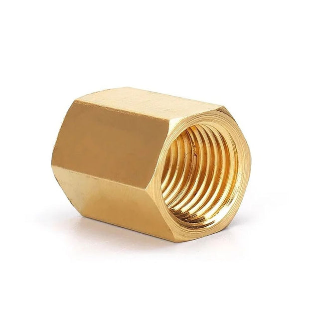 Brass BSP Female Thread Hex Coupling Connector For 1/8 To 3/4 Inch Thread, Pipe Fitting Hose Adapter For Water Fuel Gas Frontier General Hardware