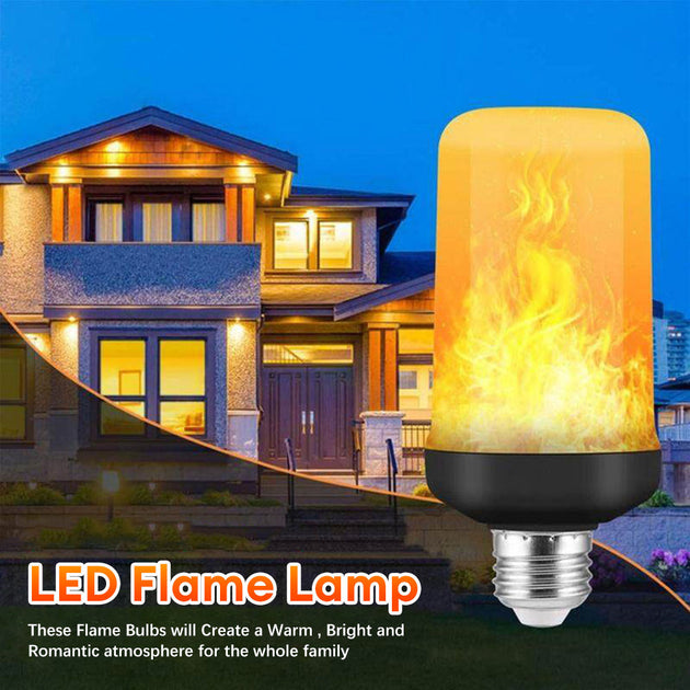E27 LED Flame Light Bulbs With 4 Modes Flame Effect Lighting Simulation Fire Lights For Garden Decor AC 85 265V Frontier General Hardware