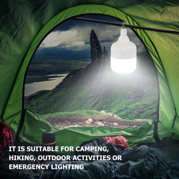 650W Portable USB Rechargeable LED Bulb Tent Light With 5 Lighting Modes High Power Camping Lantern Outdoor Lamp Frontier General Hardware