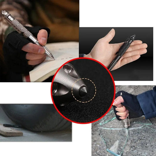 Portable Tactical Pen Self Defense Pen Aviation Aluminum Emergency Glass Breaker Pen Security Protection Survival EDC Multitool Frontier General Hardware