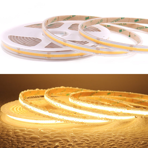 IP68 Waterproof COB LED Strip 12V 24V 480 LEDs Per Meter Bright Flexible Ribbon Silicone Tape For Swimming Pool Decor Frontier General Hardware