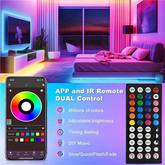 RGB LED Strip Lights USB 5V Flexible Tape With App Control Available In 5m 10m 15m 20m And 30m Frontier General Hardware