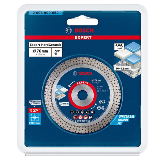 Bosch 2608900652 Professional Expert 76mm Diamond Cutting Disc For Hard Tiles And Stone For Angle Grinder Frontier General Hardware