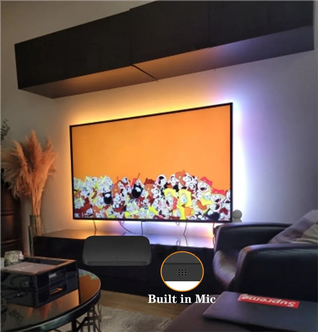 Smart Ambient TV Led Backlight For 4K HDMI 2.0 Device Sync Box Led Strip Lights Kit Wifi Alexa Voice Google Assistant Control Frontier General Hardware