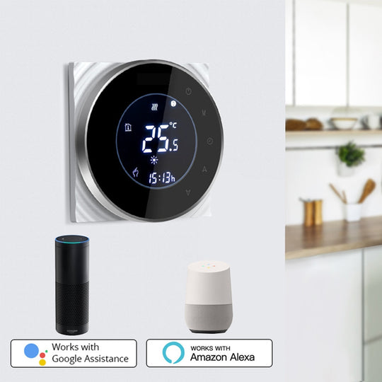 Smart WiFi Touch Thermostat Temperature Wireless Controller For Water/Electric Floor Heating Water/Gas Boiler Works Google Home|Smart Temperature Control System - Frontier General Hardware