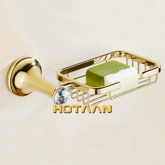 Stainless Steel Gold Plated Bathroom Hardware Set With Towel Rack And Toilet Paper Holder Towel Bar Hook 60cm Frontier General Hardware