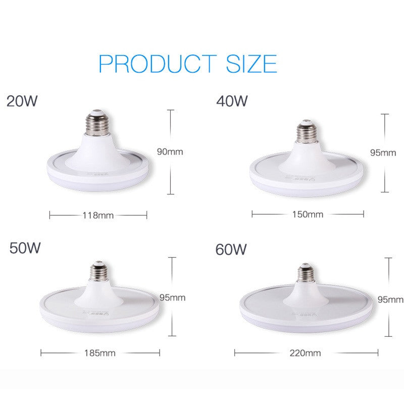 Super Bright 220V E27 Led Bulb Light 20W 40W 50W 60W Lampada Ampoule Bombilla Energy Saving UFO Lamp for Home Living Room|LED Bulbs & Tubes - Frontier General Hardware