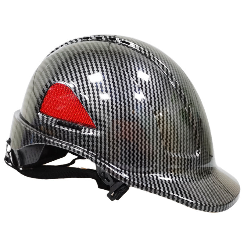 ABS Hard Hat Carbon Fiber Pattern Safety Helmet For Construction Engineering And Rescue With Reflective Surface Frontier General Hardware