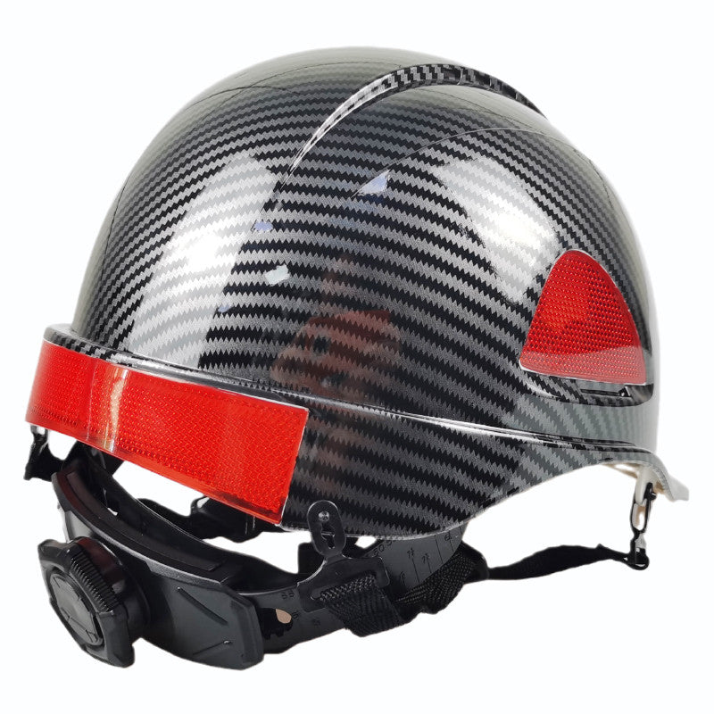 ABS Hard Hat Carbon Fiber Pattern Safety Helmet For Construction Engineering And Rescue With Reflective Surface Frontier General Hardware