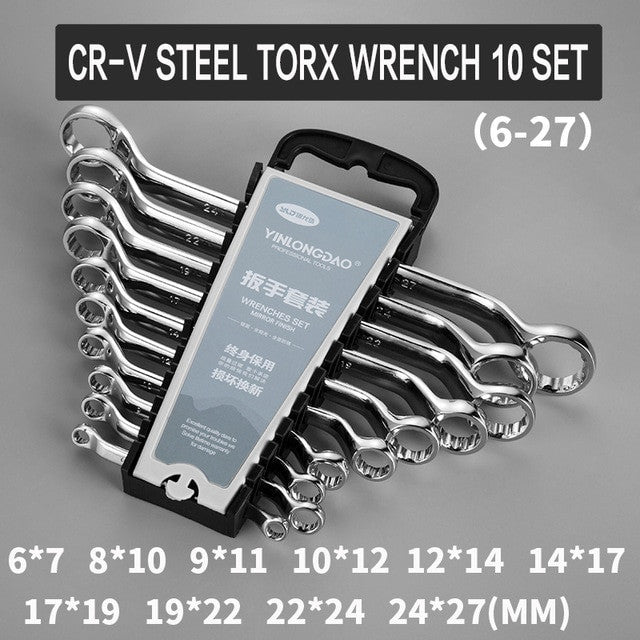 Torx Wrench Combination Wrench High Carbon Steel Combination Spanner Chrome Plated Metric Size for Auto Repairing Tools|Wrench - Frontier General Hardware
