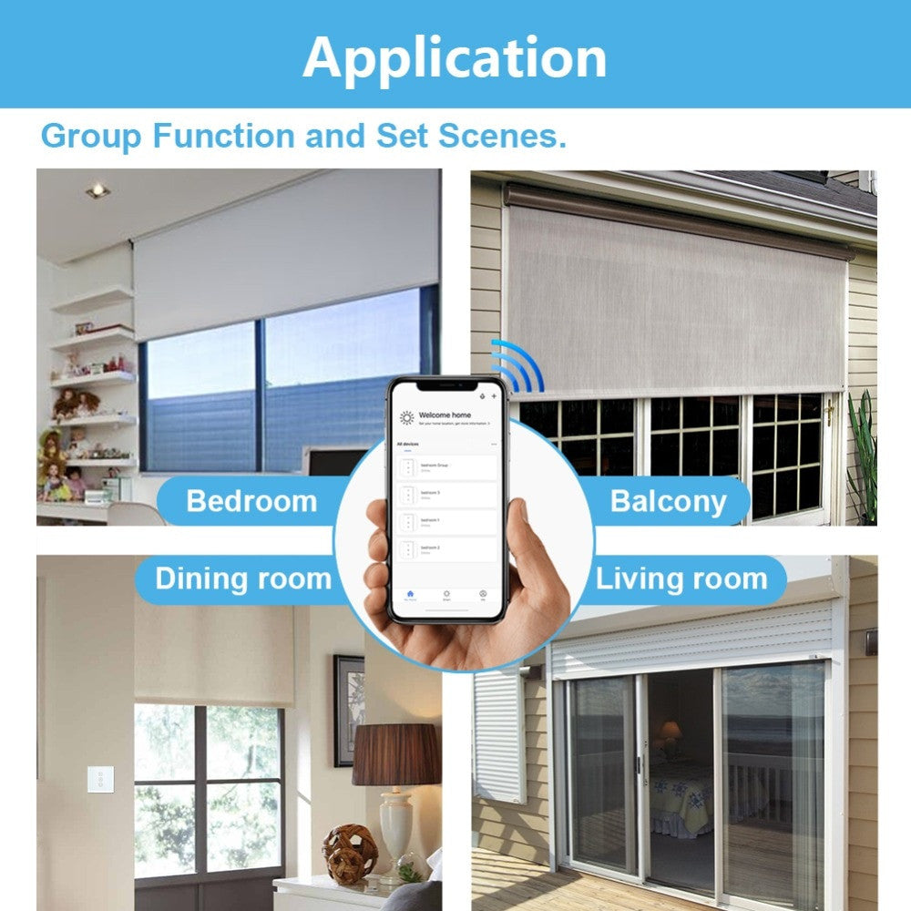 Tuya Smart WiFi Curtain Blinds Switch for Roller Shutter Electric Tubular Motor Google Home Alexa Echo Smart Home App Timer|Switches - Frontier General Hardware