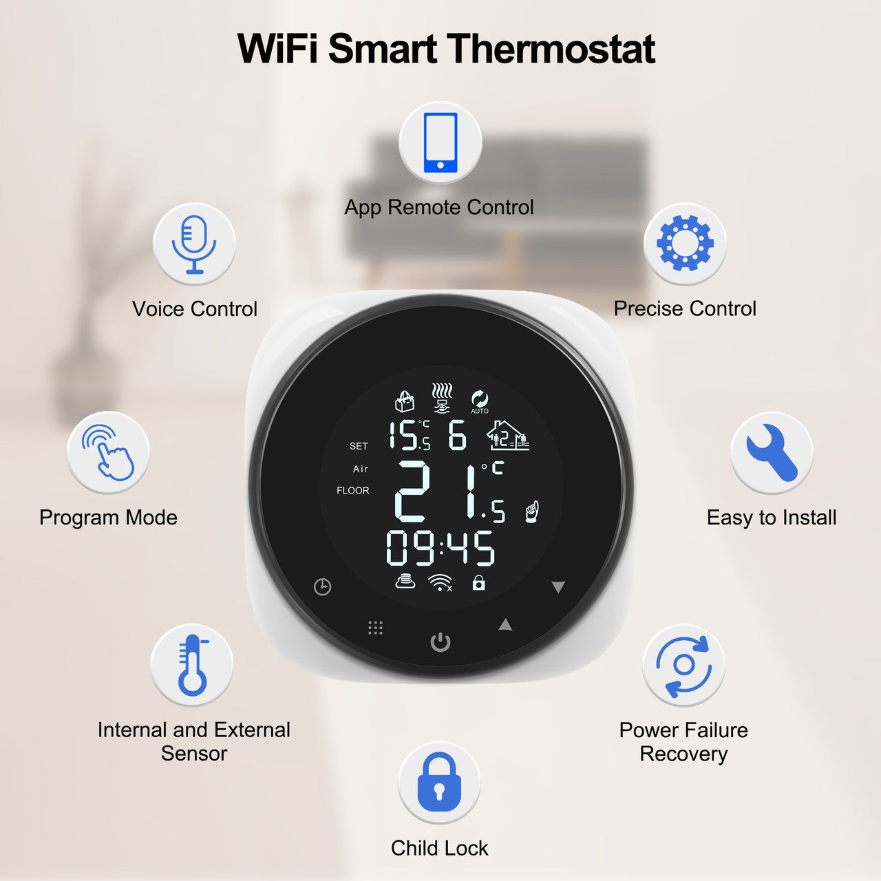 Tuya Smart Wifi Thermostat Temperature Controller for Water/Electric Floor Heating/Water Gas Boiler Works with Alexa Google Home|Smart Temperature Control System - Frontier General Hardware