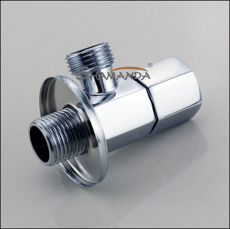 Universal G1/2 Thread Triangle Valve Plating Angle Valve Thickened Quick Opening Large Flow Filling Valves for Toilet Sink Water|chrome finished|bathroom productsbathroom basin - Frontier General Hardware
