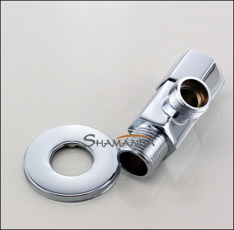 Universal G1/2 Thread Triangle Valve Plating Angle Valve Thickened Quick Opening Large Flow Filling Valves for Toilet Sink Water|chrome finished|bathroom productsbathroom basin - Frontier General Hardware