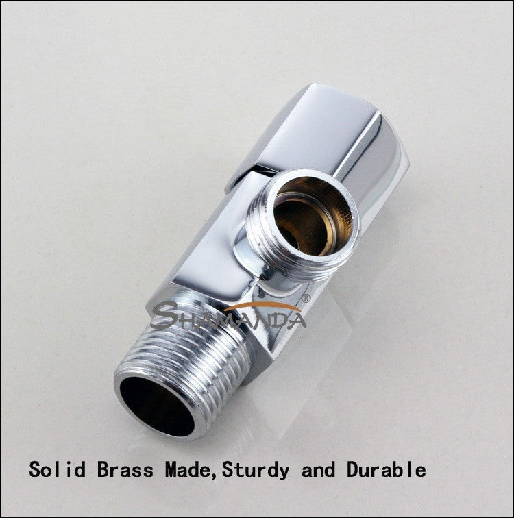 Universal G1/2 Thread Triangle Valve Plating Angle Valve Thickened Quick Opening Large Flow Filling Valves for Toilet Sink Water|chrome finished|bathroom productsbathroom basin - Frontier General Hardware