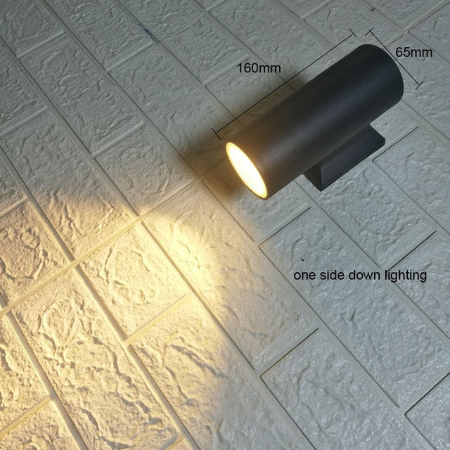 Up Down Outdoor Wall Light Black Gray 10W Waterproof 65 * 160mm Garden Porch Led Lamp Aluminum IP65|lamp outdoor|led outdoor lampled wall outdoor - Frontier General Hardware