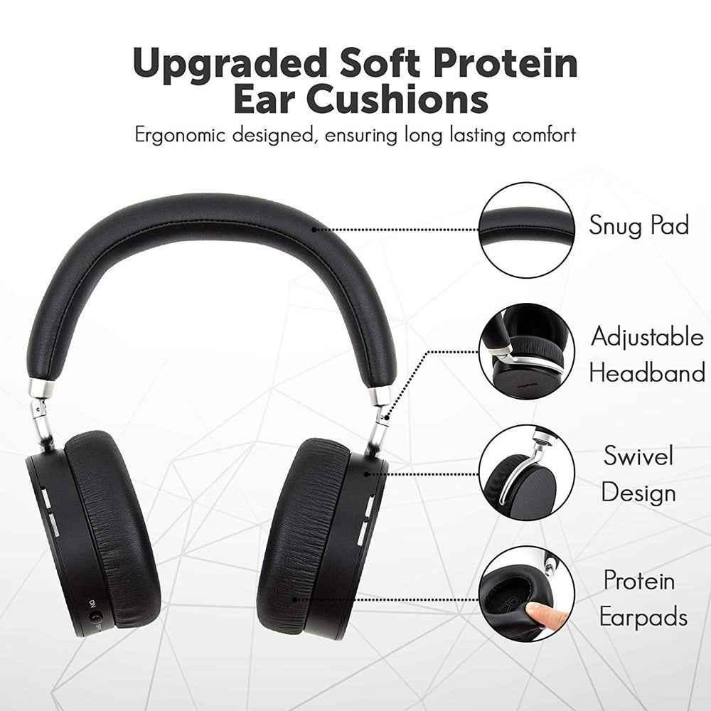 VIKEFON AptX Low Latency/LL Bluetooth 5.0 Headphones ANC Active Noise Cancelling Wireless Headset with Super HiFi Deep Bass 20H|Phone Earphones & Headphones