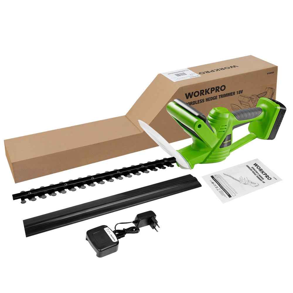 WORKPRO 18V Electric Trimmer Lithium ion Cordless Hedge Trimmer Rechargeable Weeding Shear|Hedge Trimmer